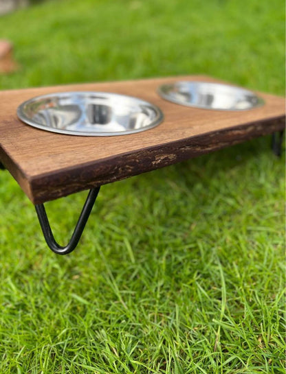 Luxury Handcrafted Wooden Dog Bowls